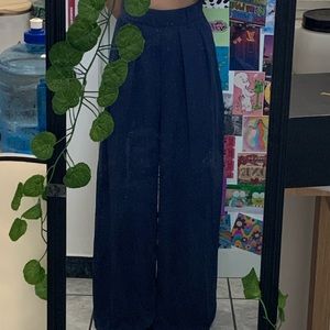 shein navy palazzo pants